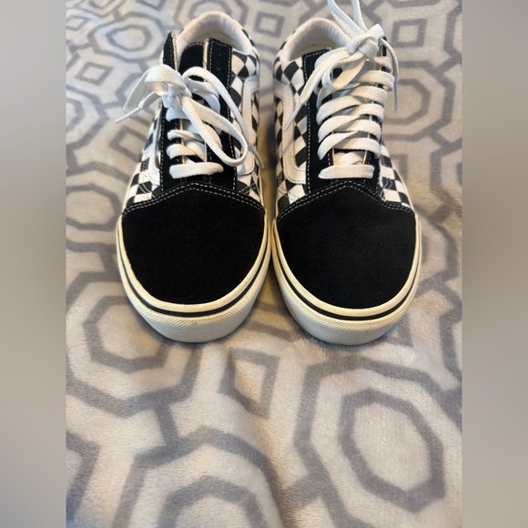 Vans Black and White Checkerboard Shoes - Picture 3 of 7